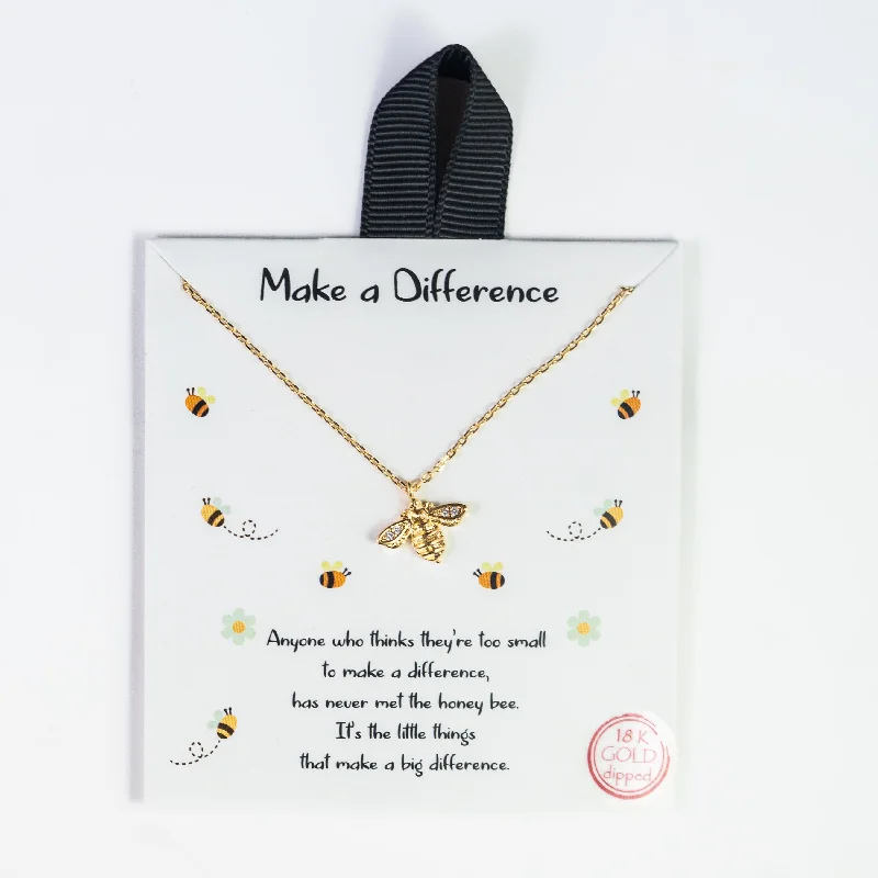 Chic Gold Necklace for Fashionistas-Make A Difference Necklace