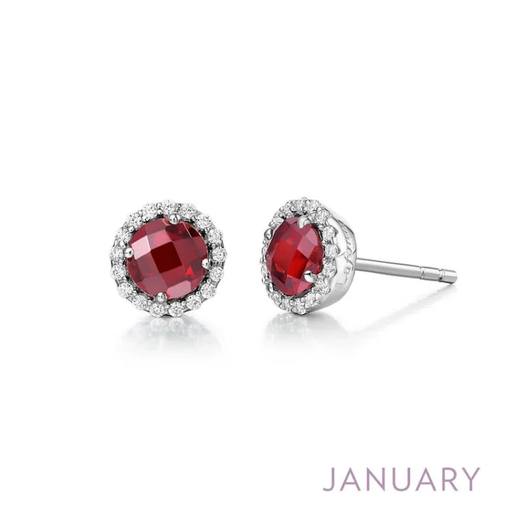 Trendy Earrings for Young Adults-January Birthstone Earrings