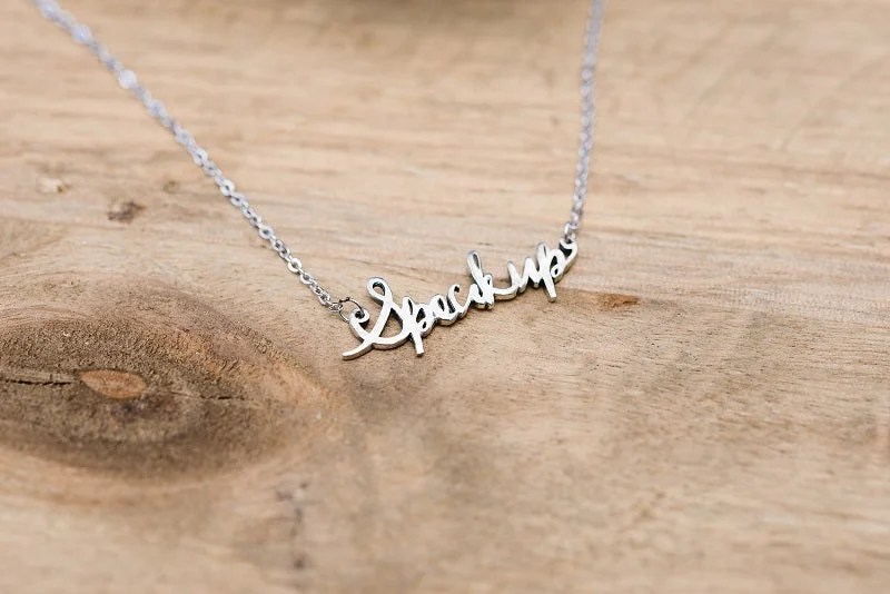 Stylish Necklace for Daily Wear-Sterling Speak Up Necklace