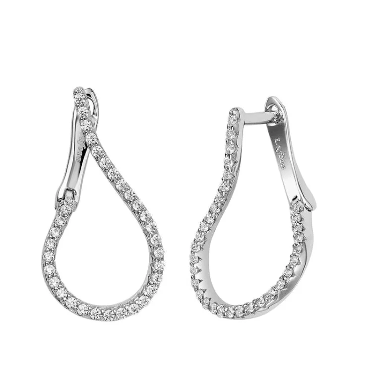 Sterling Silver Earrings-Infinity Hoop Earrings