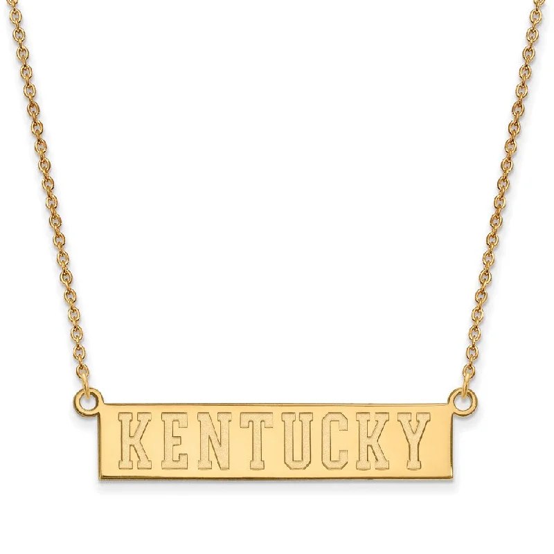 Silver Necklace with Large Pendant-14k Yellow Gold U of Kentucky Small Pendant Necklace