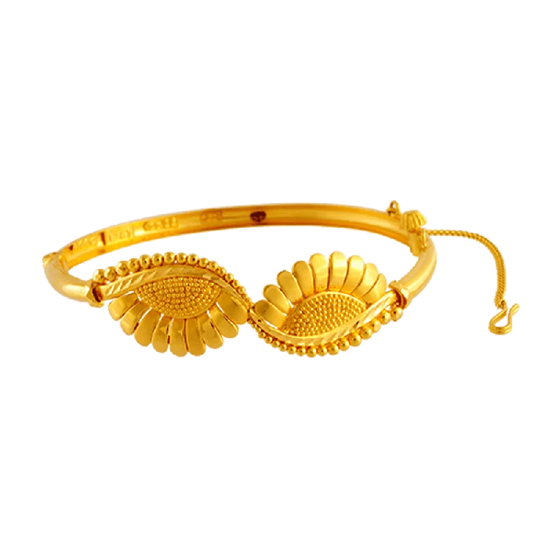 Large Gold Bangles for Wedding Celebrations-22KT Yellow Gold Bangle For Women