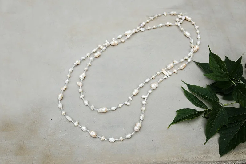 Chain Necklace for Men-Sofia White Pearl Necklace