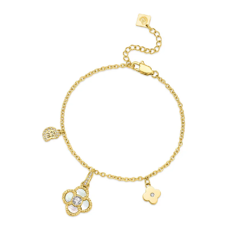 Simple Bead Bracelet for Casual Looks-Men Petalos Gold Bracelet