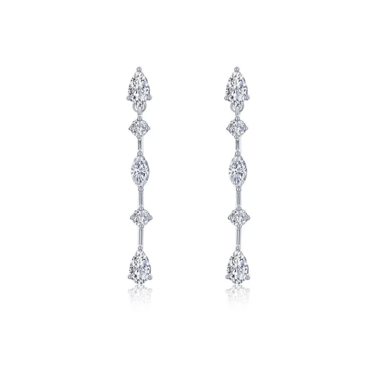 Drop Earrings for Formal Occasions-Exquisite Linear Drop Earrings