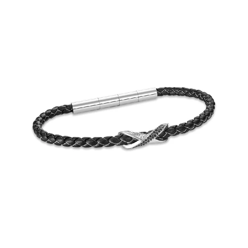 Beaded Bracelets for Casual Style-Men Franco Silver Bracelet