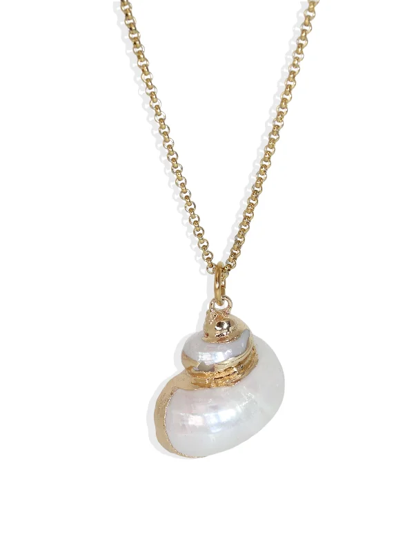 Modern Gold Necklace for Women-Laini Shell Necklace