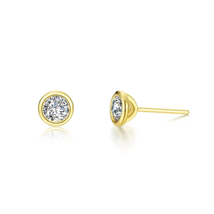 Sparkly Earrings for Bridesmaids-1.50 CTW Solitaire Stud Earrings