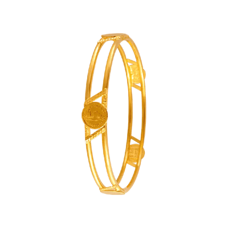 Statement Bangles for Festive Celebrations-22KT Yellow Gold Loha Bangle For Women