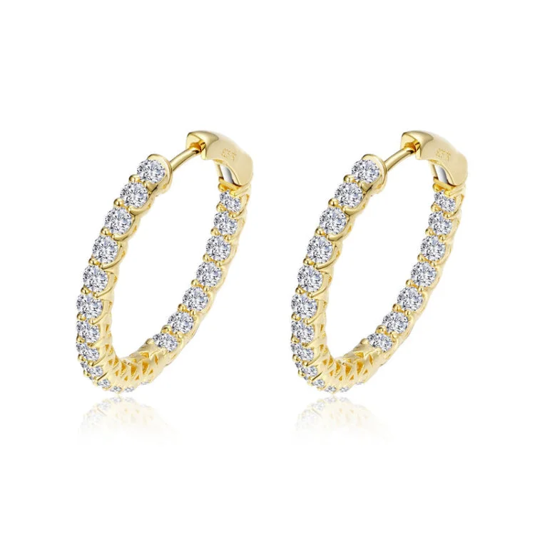 Colorful Gem Earrings-20 mm Hoop Earrings