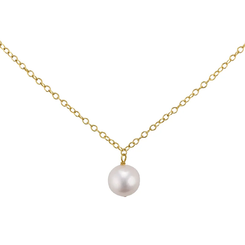 Artistic Gemstone Necklace-Single Pearl Drop Necklace