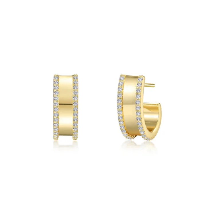 Statement Earrings for Girls-Charming Half Hoop Earrings