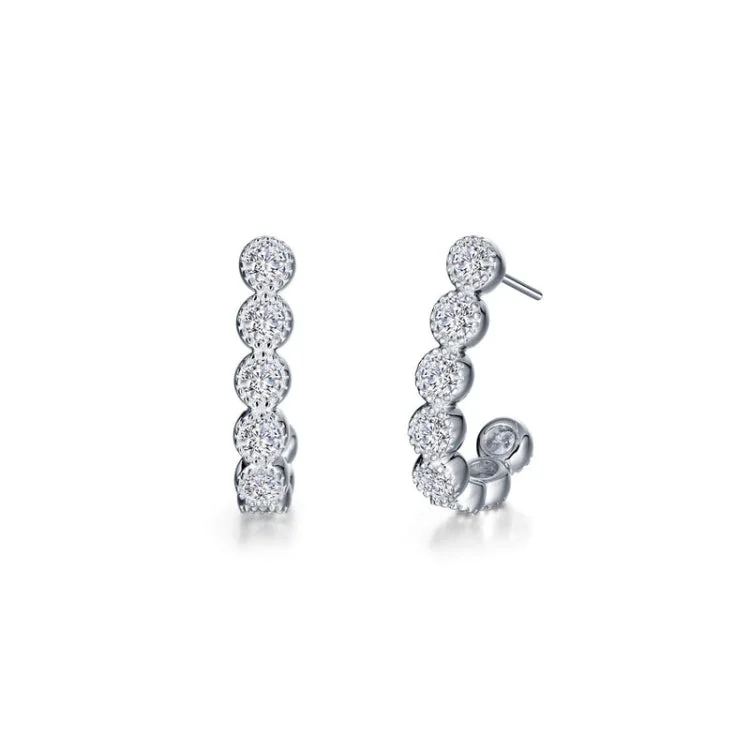 Timeless Earrings for Special Occasions-Charming Half Hoop Earrings