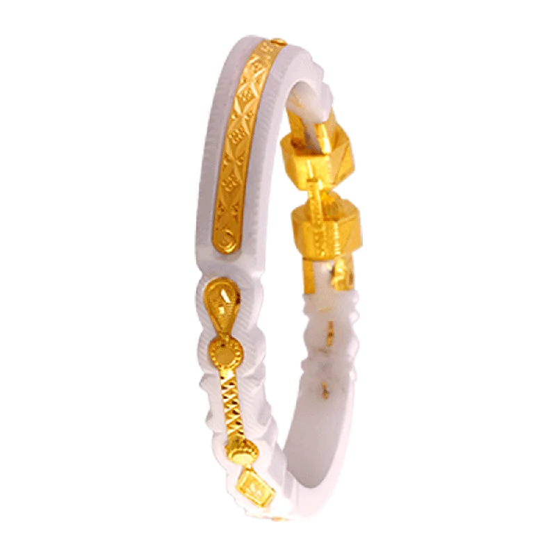 Modern Gold Bangles for Women-22KT Yellow Gold Sankha Bangle For Women