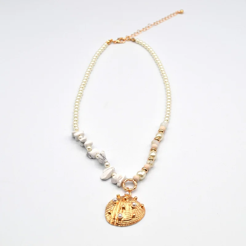 Gold Necklace with Initials-Azul Necklace