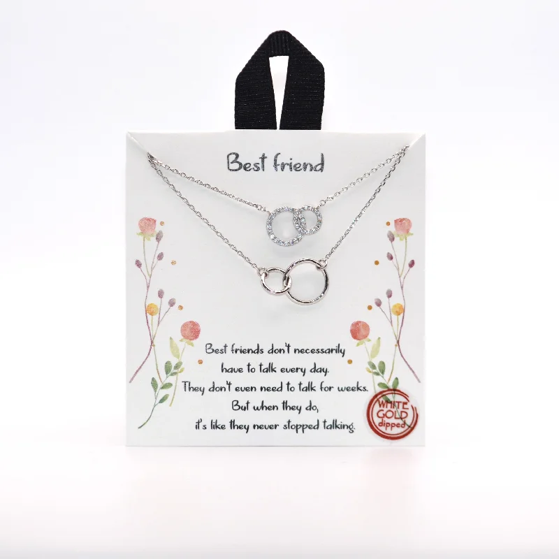 Pearl Necklace for Brides-Optimus Amicus Necklace (Best Friend)