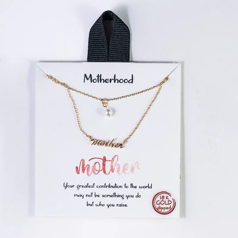 Sparkling Gold Necklace for Night Out-Motherhood Necklace