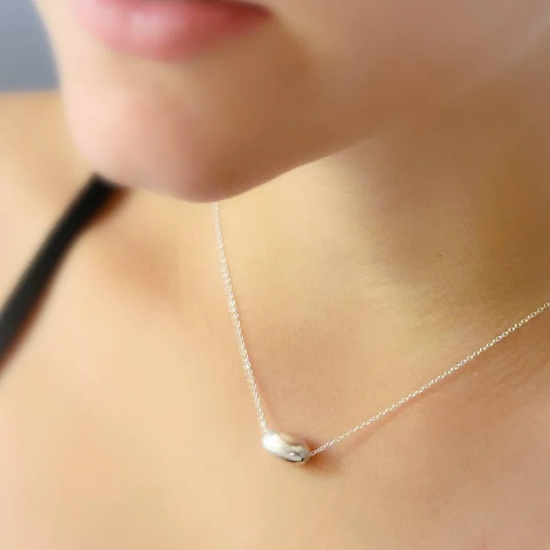 Gemstone Necklace for Wedding-Modern Floating Bead Necklace