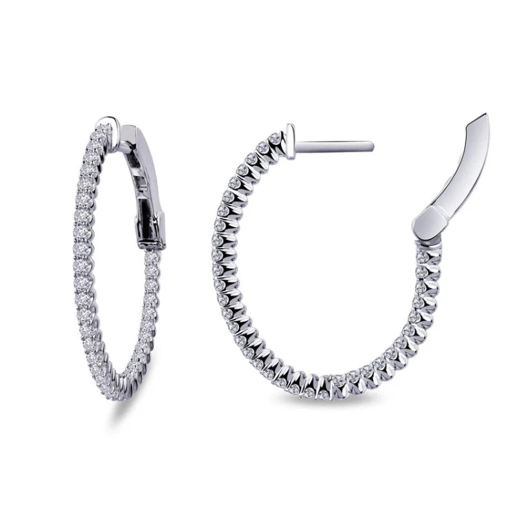 Fashionable Earrings for Teenagers-20 mm x 25 mm Oval Hoop Earrings