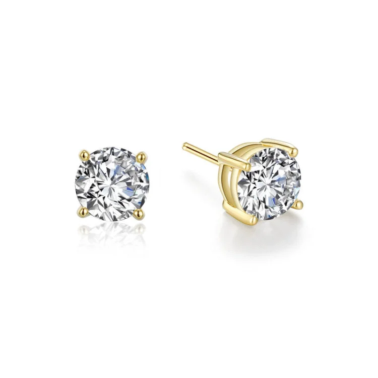 Trendy Earrings for Special Occasions-2 CTW Solitaire Stud Earrings