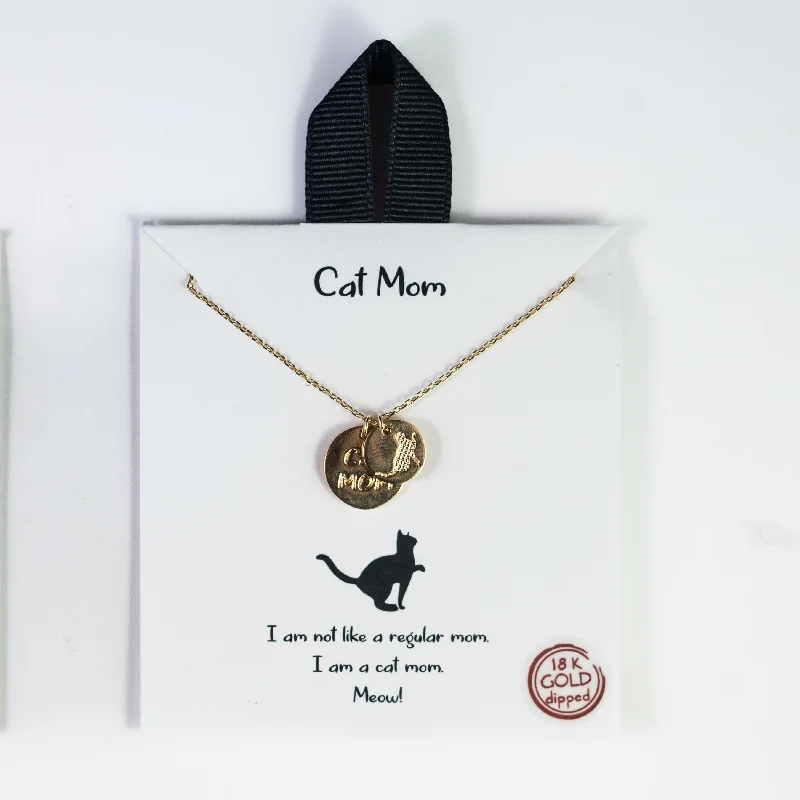 Personalized Name Necklace-Cat Mom Necklace