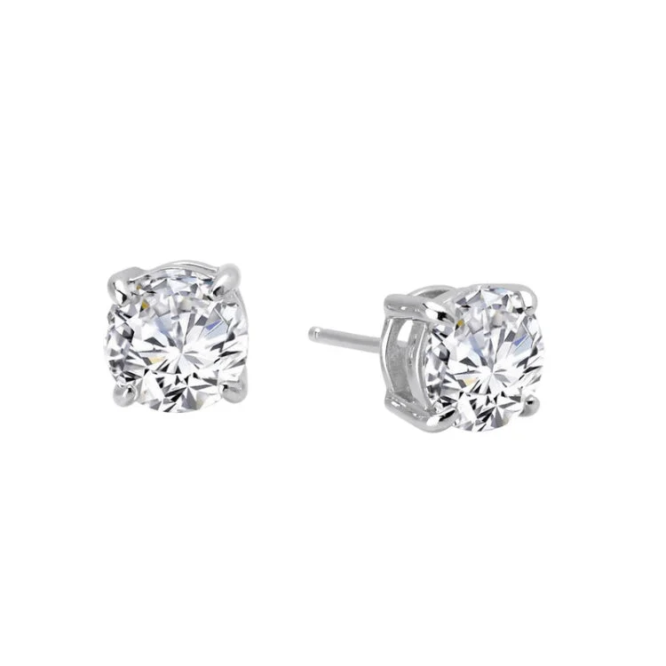 Stylish Gold Earrings for Weddings-5.5 CTW Solitaire Stud Earrings