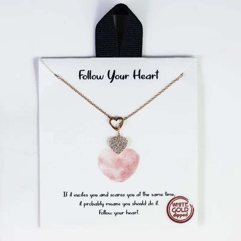 Luxury Pearl Necklace for Evening Wear-Follow Your Heart Necklace