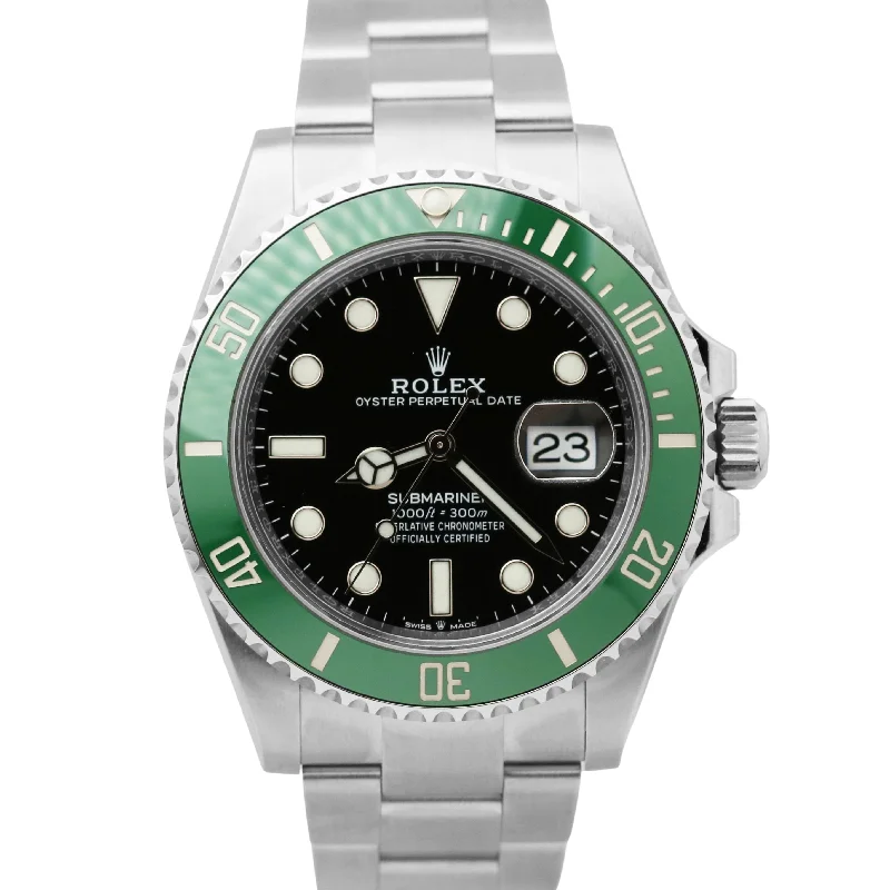 Automatic Watches for Collectors-NEW MAY 2023 Rolex Submariner 41mm KERMIT Green Ceramic PAPERS 126610 LV B+P