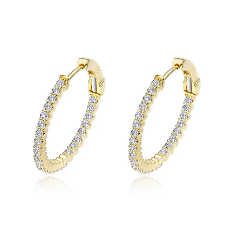 Silver Hoop Earrings for Women-25 mm Hoop Earrings