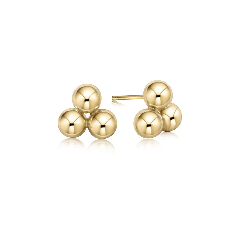 Large Gemstone Earrings for Special Events-enewton design  : Classic cluster stud - 6mm gold