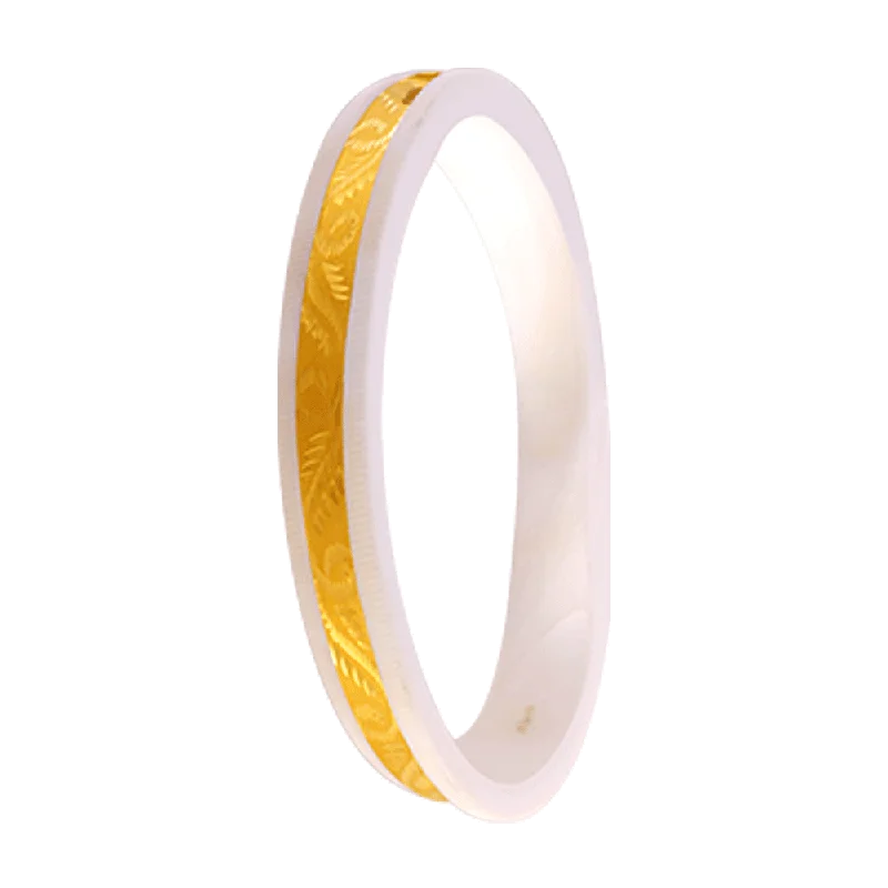 Vintage Bangles for Brides-22KT Yellow Gold Sankha Bangle For Women