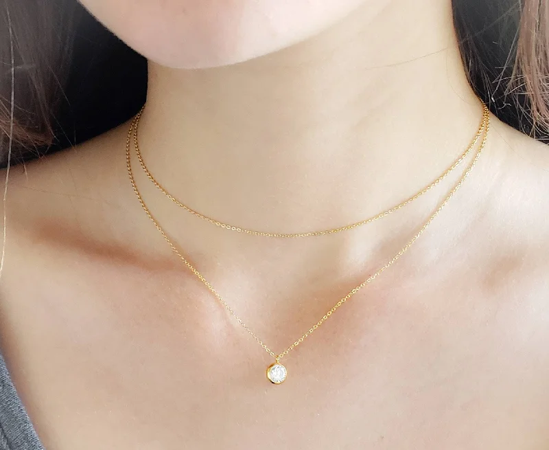 Stylish Pendant Necklace for Trendy Looks-Delicate CZ Choker or Long Necklace