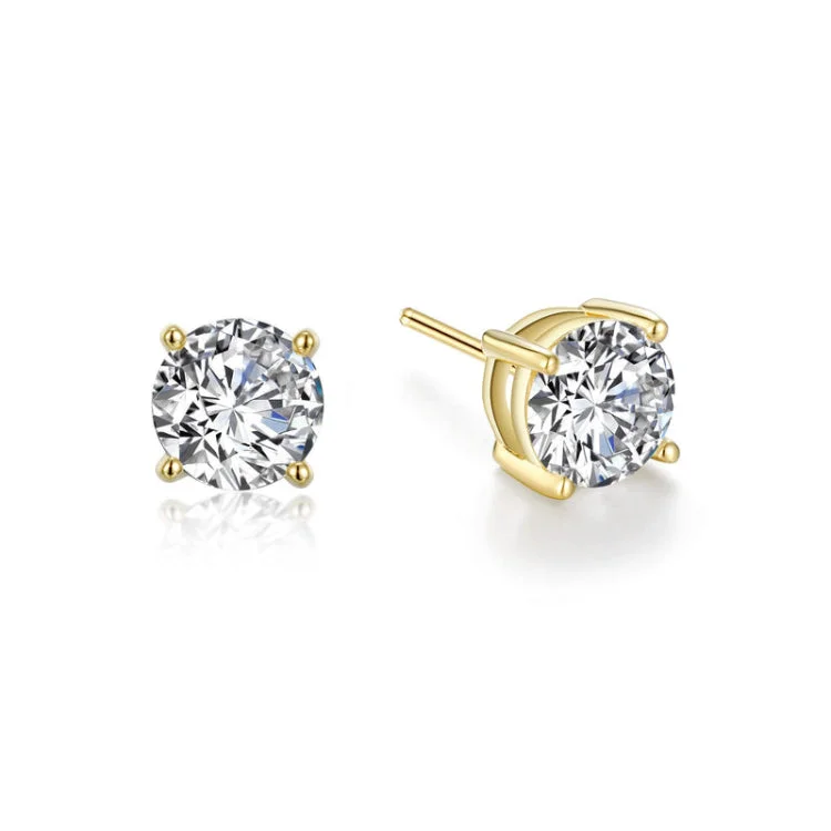 Butterfly Earrings for Girls-2.5 CTW Solitaire Stud Earrings