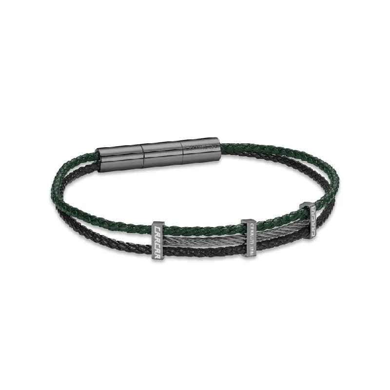 Unique Handmade Bracelet for Special Gifts-Men Vittorio Black / Olive Bracelet