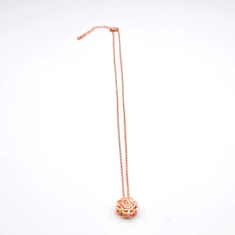 Chain Necklace with Pendant for Women-Peony Necklace