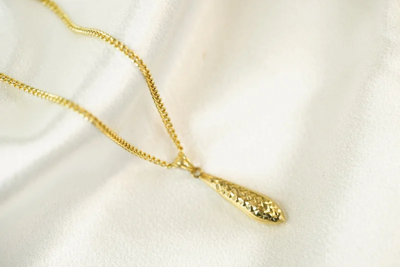 Elegant Chain Necklace for Casual Style-10k Drop Necklace