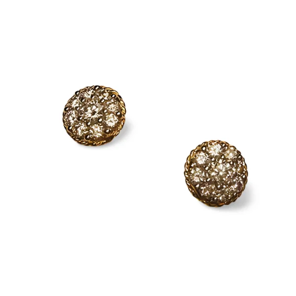 Fashion Forward Earrings for Teen Girls-Stunning Estate 14K Yellow Gold 1 Carat Diamond Stud Earrings