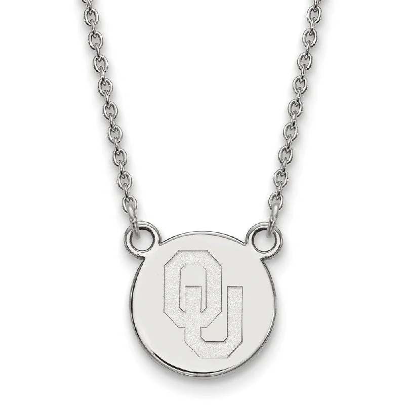 Dazzling Necklace for Special Events-Sterling Silver Oklahoma Small Disc Necklace