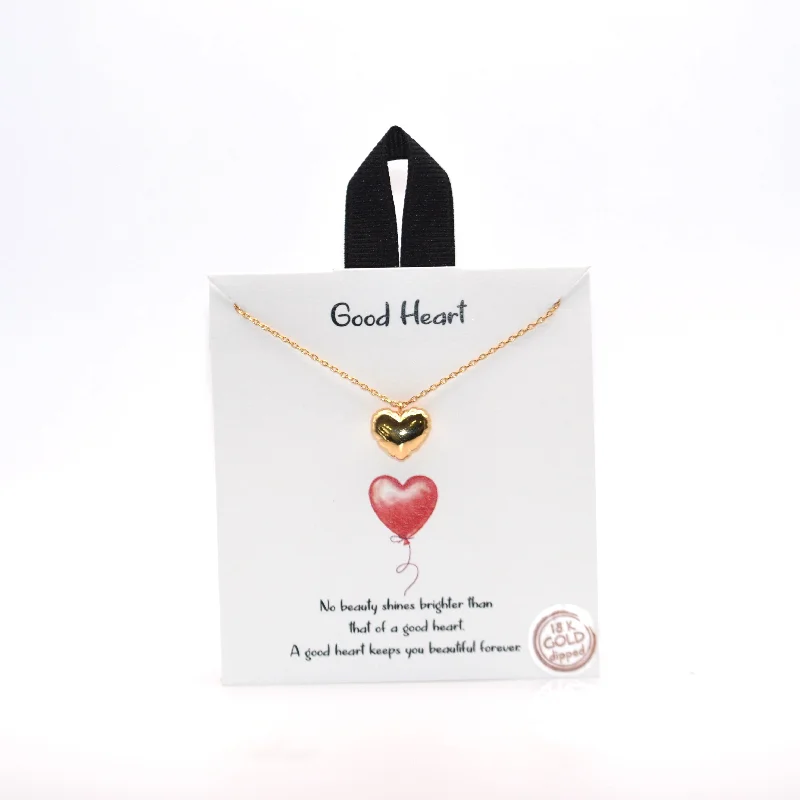 Chic Gold Necklace for Fashionistas-Good Heart Necklace