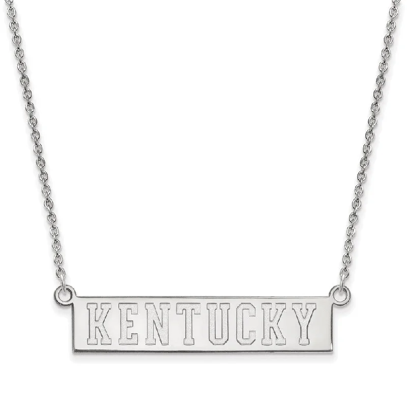 Handcrafted Pendant Necklace for Gifts-14k White Gold U of Kentucky Small Pendant Necklace