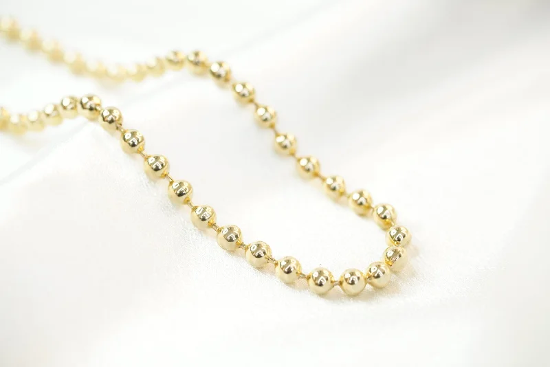 Diamond Necklace for Wedding-14k Balls Necklace