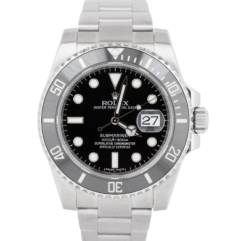 Affordable Luxury Watches for Women-MINT Rolex Submariner Date PAPERS Stainless Ceramic 40mm Watch 116610 LN B+P