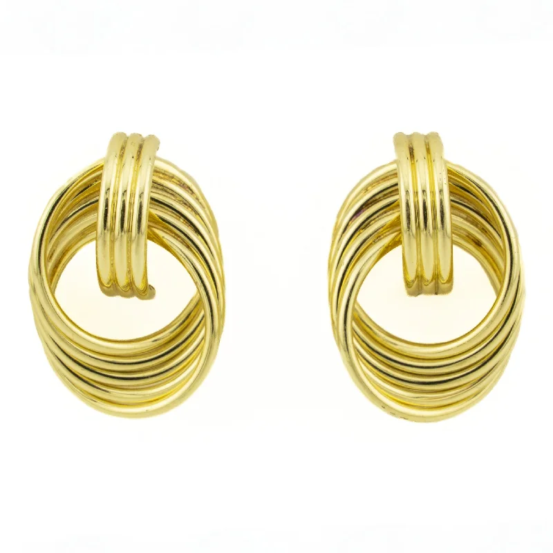 Elegant Stud Earrings for Casual Wear-Fashion Gold Earrings in 14K Yellow Gold 3.4 Grams