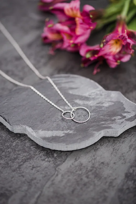 Modern Gemstone Necklace for Every Day-Silver Eternal Necklace