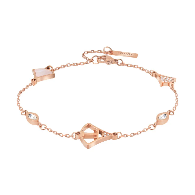 Trendy Charm Bracelets for Young Women-Women Rose Gold Bracelet